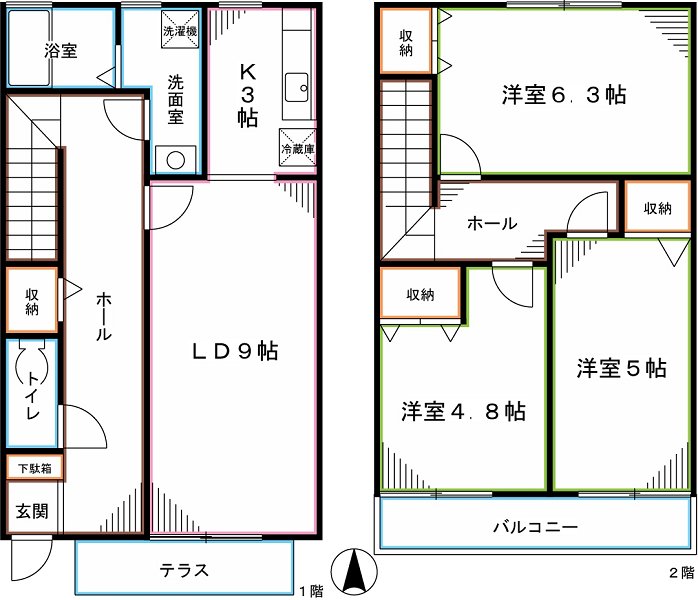 グレイス・パル国立A   間取り