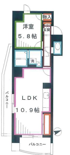 レジデンス武蔵野 　 間取り