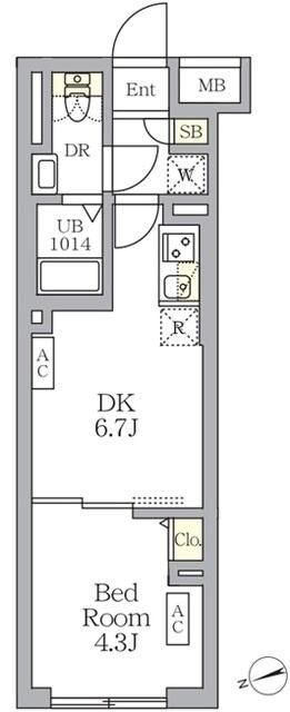 SOLASIA　residence　荻窪 間取り