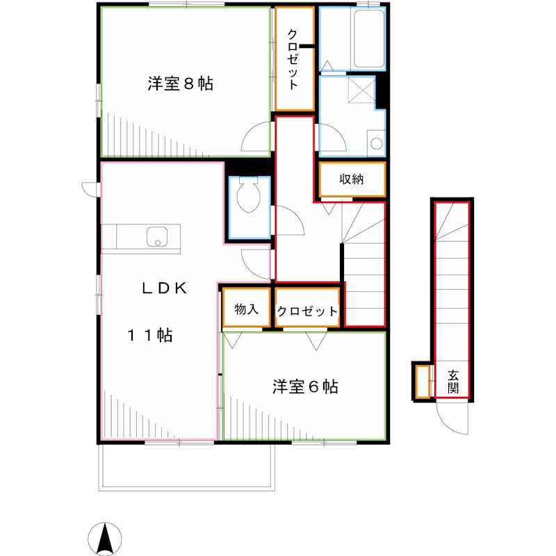 シャルメゾンA 間取り