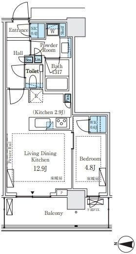 パークシティ中野 ザ タワー エアーズ     間取り