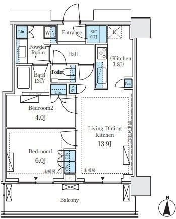 パークシティ中野 ザ タワー ブリーズ 間取り