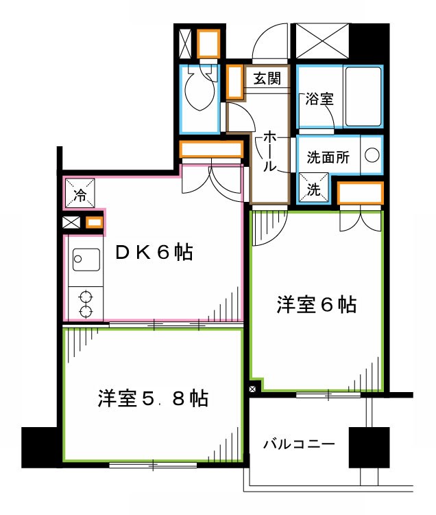 K&rsquo;S新中野  間取り