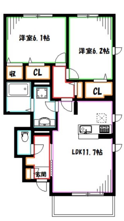 コリーナヴェルデ 間取り