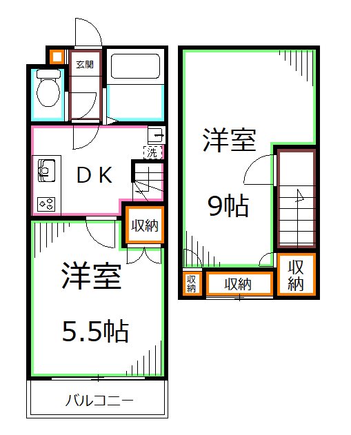 ウェンゲン上高田 間取り