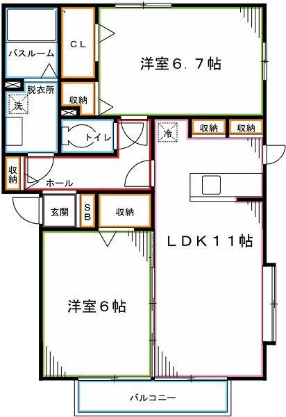 メルベーユ  間取り