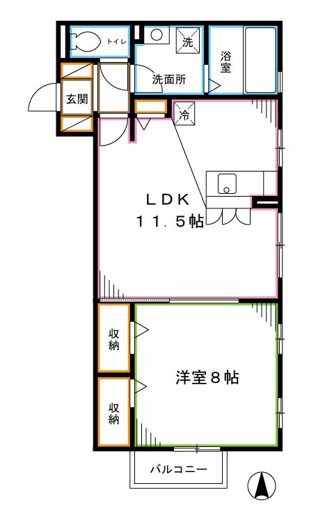 フラッツ中野 間取り