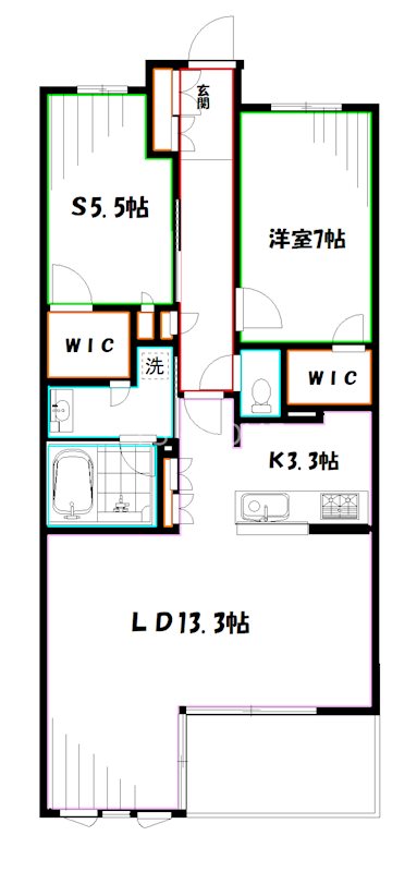 クリオ東小金井パークフロント 間取り