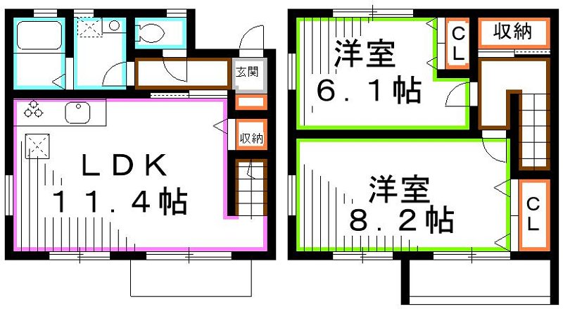 エスポワール立野 C 間取り