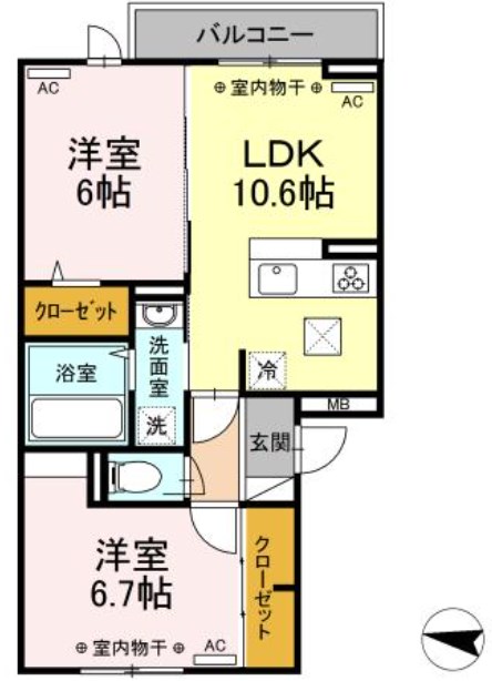 グリュックヴァーグ 間取り図