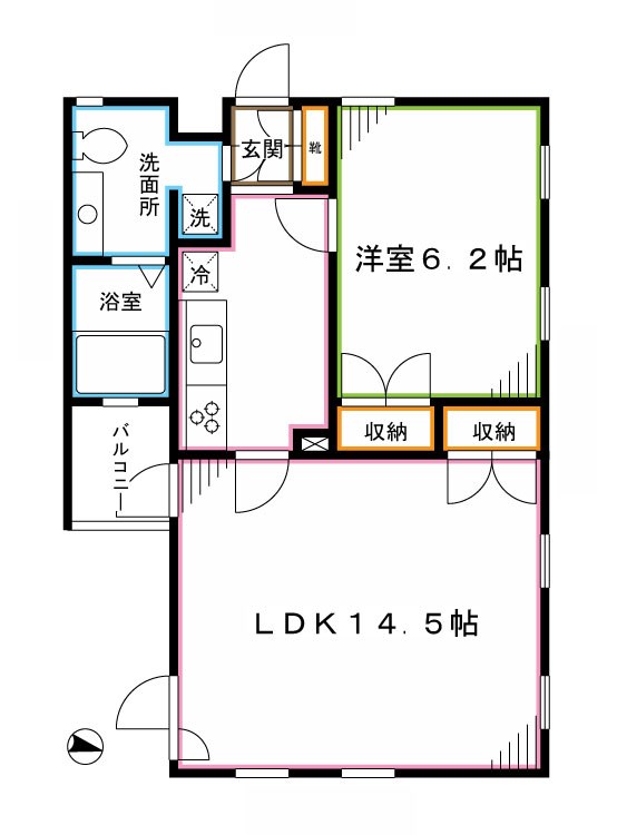 306号室 間取り