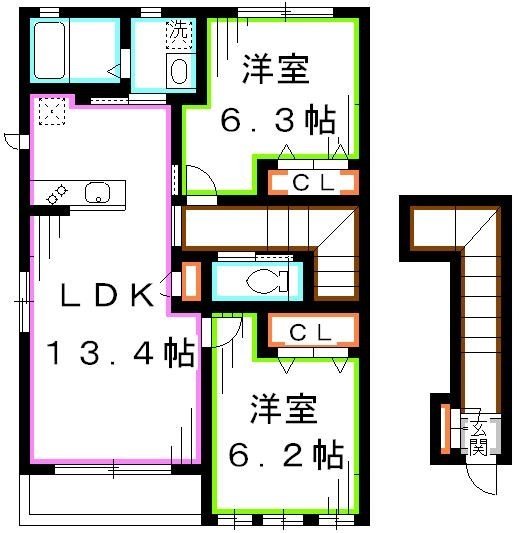 カーサ フェリーチェⅠ 間取り