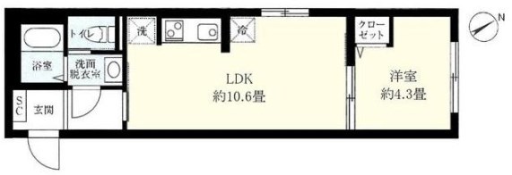 ウェルスクエアイズム荻窪 間取り