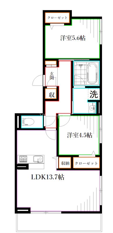 D-comodo小金井貫井北町 間取り