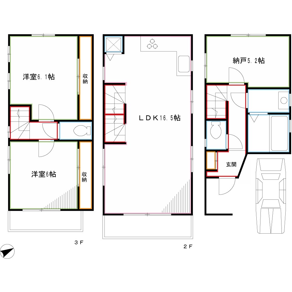 グランド西久保3丁目戸建 間取り