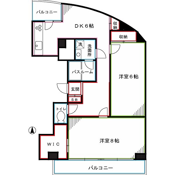 Cour　des　Loges　クールドロッジ 間取り