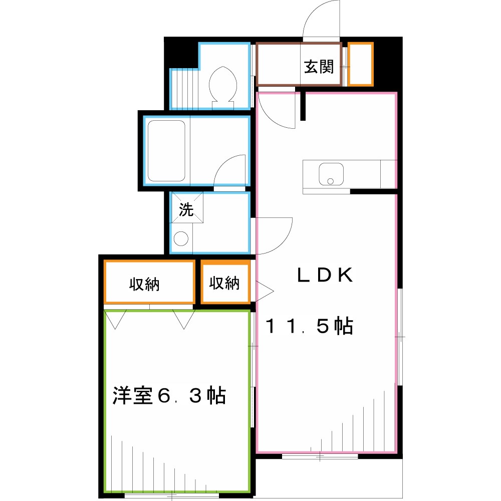 チャオ境南Ⅱ　 間取り