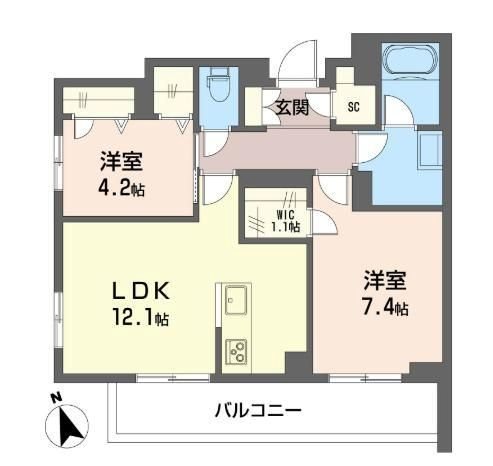 ピッコ　ヴィア　ソーレ杉並 間取り