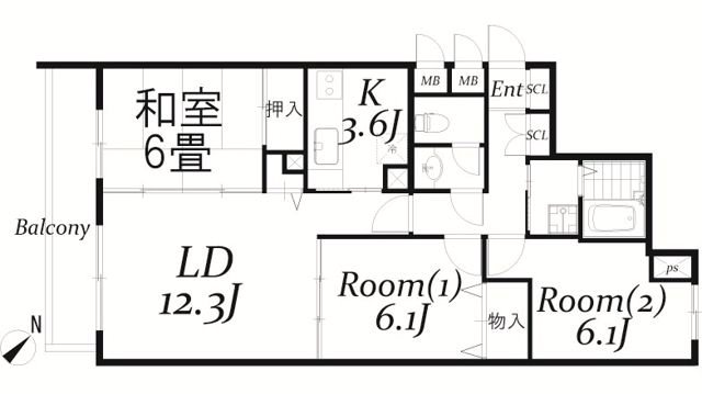 ヴィラージュ西荻 間取り