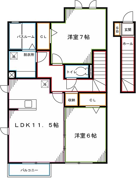 CAPE KANEKO A棟 間取り