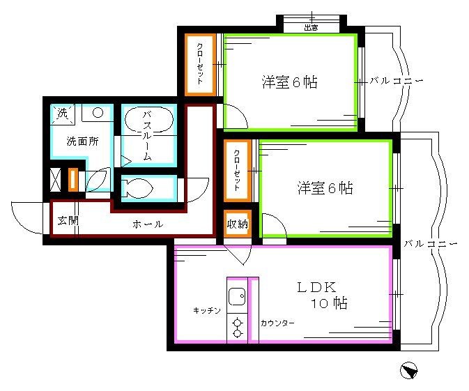 コスモフラワー  間取り図