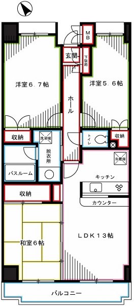 ラフィネ武蔵野 間取り