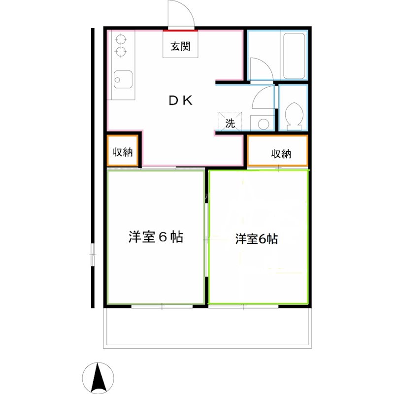 コーポ梶野 B 間取り