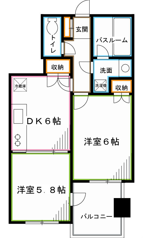 K`s新中野 間取り図