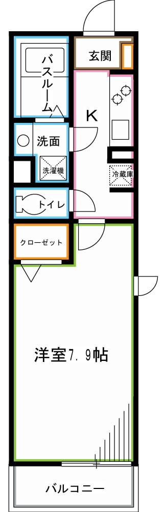 メゾン　ド　ルナロッサ 間取り