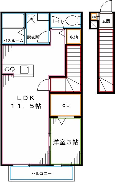 ヴィラージュ国立 間取り