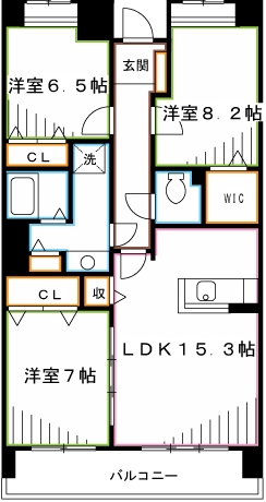 シャトーエクセラン 間取り