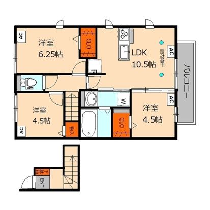 グリシーヌＡ・Ｂ棟 間取り