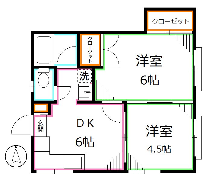 ホワイトハイムタナカ  間取り