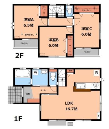 滝山１丁目戸建賃貸住宅 間取り