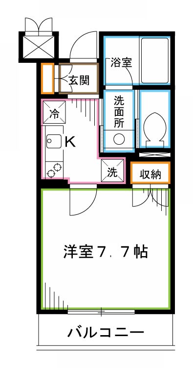 フラッツ&alpha;中野通り  間取り