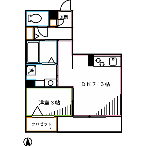 セジュールオッツM 間取り