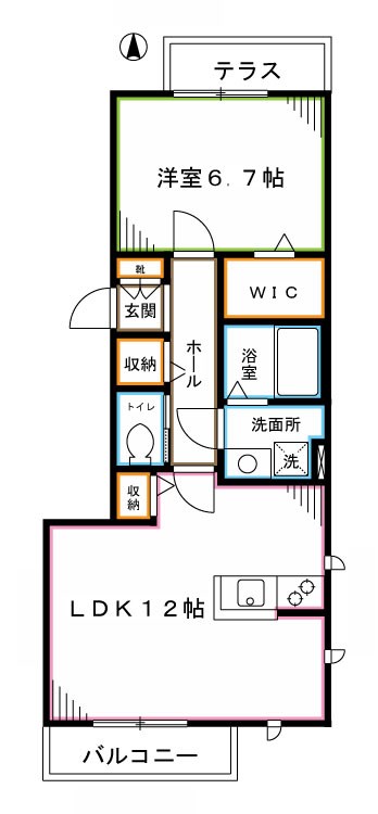 FlatsⅢ  間取り