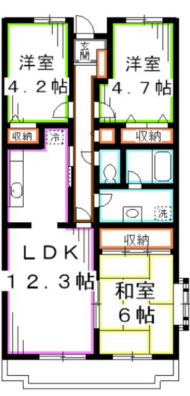 メゾンメルベーユ三鷹  間取り