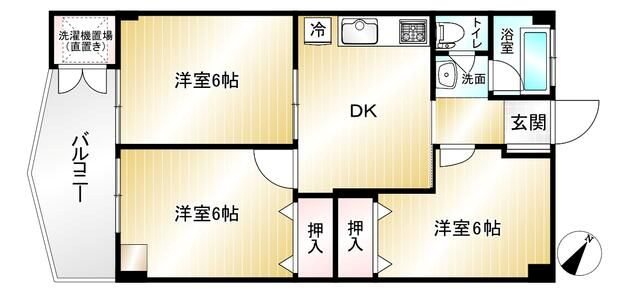武蔵野中町マンション  間取り