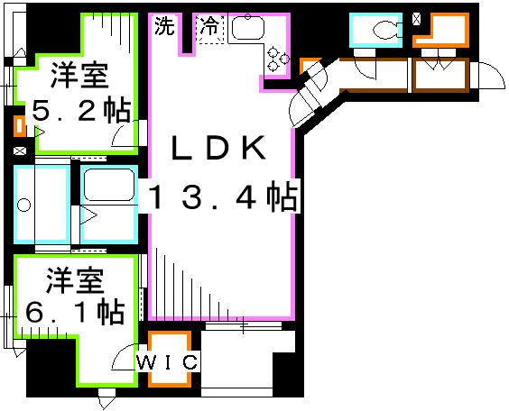 ベルメゾン武蔵野中町 間取り