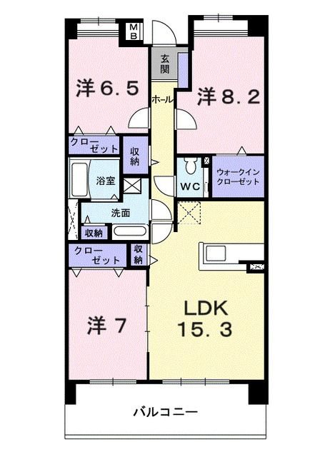 シャトーエクセラン  間取り