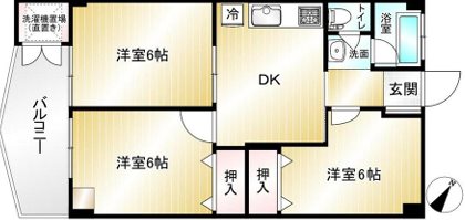 武蔵野中町マンション 間取り