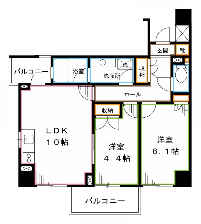 K&rsquo;S新中野   間取り