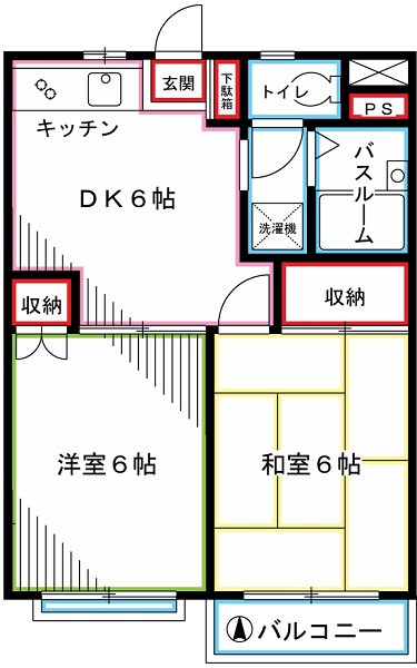 モンシャトー小金井東B 間取り