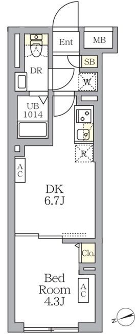 ＳＯＬＡＳＩＡ　ｒｅｓｉｄｅｎｃｅ荻窪 間取り