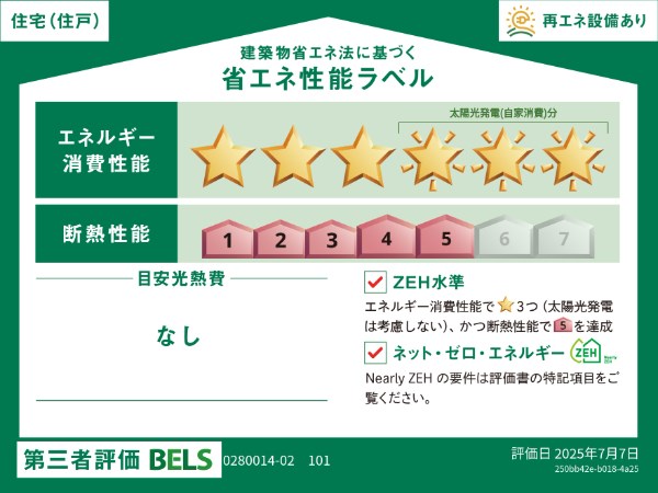 グランドソレイユⅠ 省エネ性能ラベル