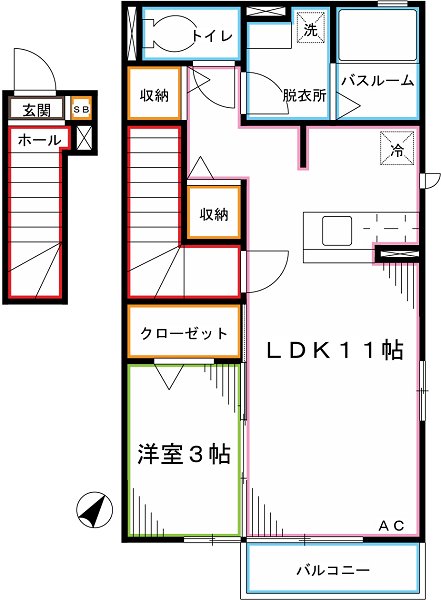 ヴェルドミールC 間取り