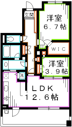 エルスール三鷹 間取り