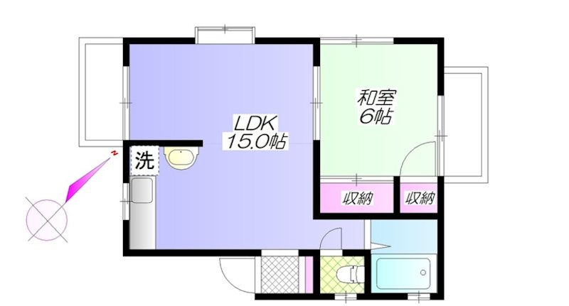 お鷹の道コーポ 間取り