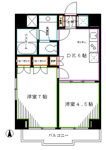 ルーブル野方参番館 間取り